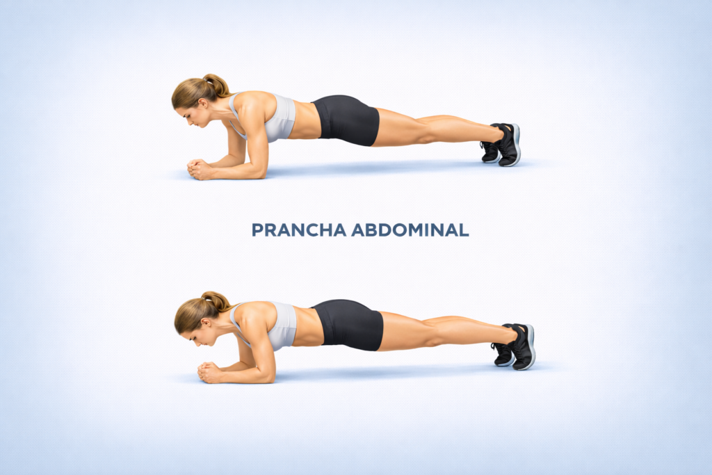 treino nas férias prancha abdominal