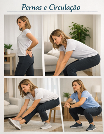 exercícios para quem trabalha sentado para perna e circulação